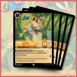 Disney Lorcana TCG: TIMON - GRUB RUSTLER x4 The First Chapter Common *IN STOCK* - Image 1