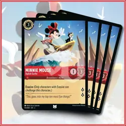 Disney Lorcana TCG: MINNIE MOUSE Stylish Surfer 4 Uncommon Rise of the Floodborn - Image 1