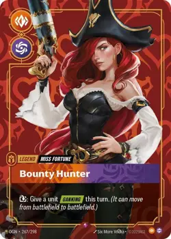 MISS FORTUNE - BOUNTY HUNTER 267/298 ORIGINS RIFTBOUND (LEGEND RARE, NM) - Image 1