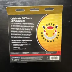 Pokemon TCG Pokemon Day 2026 Box Pikachu Promo Card 3 Booster Packs English - Image 2