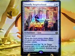 Friendly Neighborhood rare foil magic the gathering spider-man trading card - Image 1