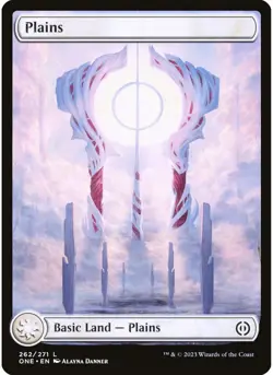 Plains (262) - Full Art (Foil) MTG NM - Phyrexia: All Will Be One - Image 1