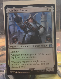 Adelbert Steiner MTG Final Fantasy NM Uncommon U 0003 FFIX Human Knight Foil FIN - Image 1