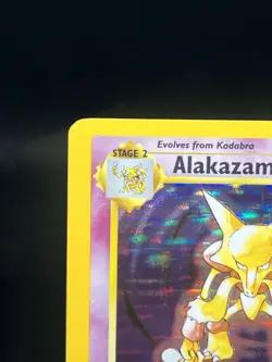 Pokemon TCG Alakazam 1/102 Base Set Holo Rare MP - Image 2