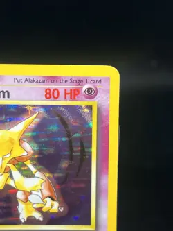 Pokemon TCG Alakazam 1/102 Base Set Holo Rare MP - Image 3