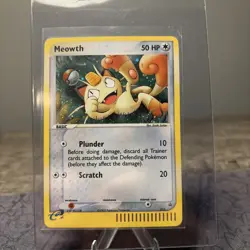 Pokemon TCG Meowth Promo E-Series #13 Damaged Holo Rare Ships Fast Ships Fast - Image 1