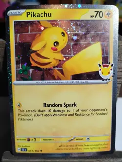 Pokemon TCG Pikachu 051/162 Stamped 2026 Pokemon Day Promo BURP SWIRL 🍥 - Image 2
