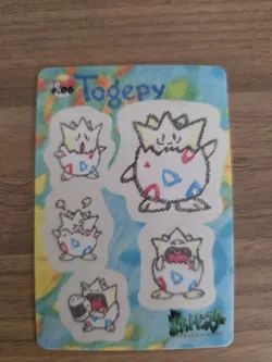 Pokemon TCG Togepi Bandai Sealdass Stitch Touch #06 1998 Japanese Vintage Misty - Image 1