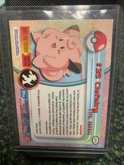 1999 Topps Pokemon #35 Clefairy TV Animation Edition Rainbow HOLO FOIL - Image 2