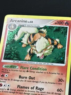 Arcanine 1/111 Rising Rivals Holo Rare Pokemon Card 2009 English Nm-Lp condition - Image 3
