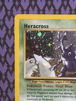 Pokemon TCG Heracross 6/111 Neo Genesis Holo Rare Basic Unlimited English 2000 - Image 3