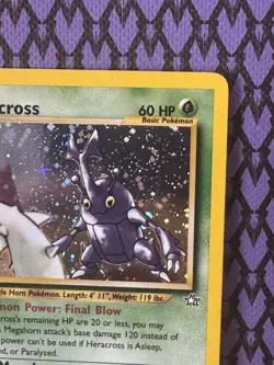 Pokemon TCG Heracross 6/111 Neo Genesis Holo Rare Basic Unlimited English 2000 - Image 4
