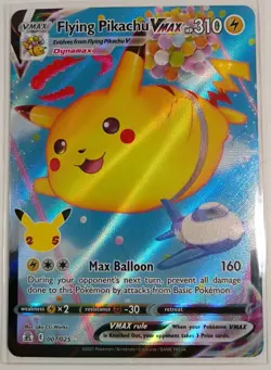 Pokemon Flying Pikachu VMAX 007/025 (2021) Celebrations Holo Card NM - Image 1