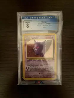 Pokemon Gengar Fossil Unlimited Holo Rare CGC 8 Blue Label 5/62 Pokemon 1999 - Image 1