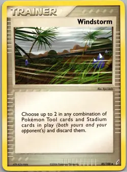 Lightly Played Windstorm - 85/100 - Uncommon Pokemon Crystal Guardians LP - Image 1