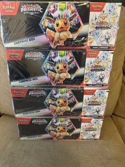 4x Lot - Sam’s Club Pokemon Prismatic Evolutions Surprise Box & Booster Bundle - Image 1