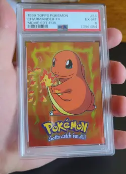 Graded PSA 6 1999 Topps Pokemon - Charmander #4 - #E4 - Image 1