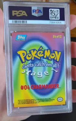 Graded PSA 6 1999 Topps Pokemon - Charmander #4 - #E4 - Image 2
