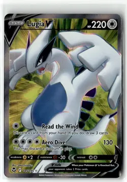 Lugia V ⭐ 185/195 Holo Rare Ultra Silver Tempest 2022 Pokemon NM - Image 1