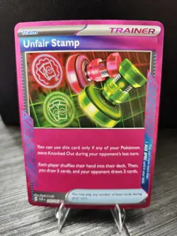 2024 Pokemon TCG S&V Twilight Masquerade Unfair Stamp Ace Spec 165/167 NM - Image 1