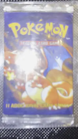 Pokemon 1999 Base Set Booster Pack Unlimited 4th Charizard Vintage Sealed 20.85g - Image 2