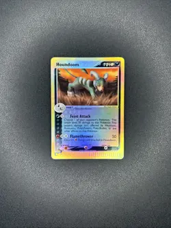 Pokemon TCG Houndoom EX Dragon 34/97 Reverse Holo Uncommon 2003 Nintendo - Image 1