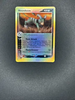 Pokemon TCG Houndoom EX Dragon 34/97 Reverse Holo Uncommon 2003 Nintendo - Image 3