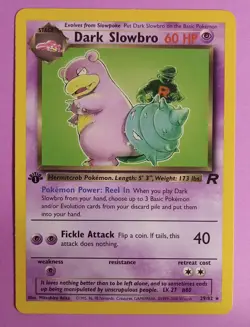 Pokemon TCG Dark Slowbro 29/82 Team Rocket 1st Edition Regular Rare Near Mint - Image 1