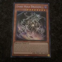 Yugioh! 1x Dark Hole Dragon MP24-EN117 Prismatic Secret Rare 1st Ed NM - Image 1