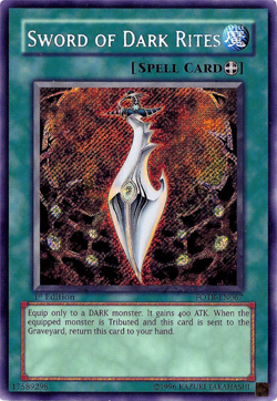 YUGIOH SWORD OF DARK RITES SECRET RARE 1ST EDITION V. GOOD CONDITION FOTB-EN067 - Image 1