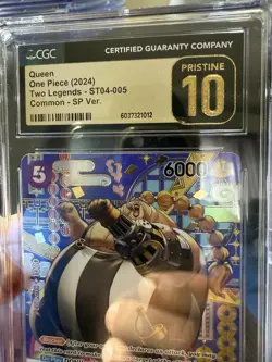 One Piece TCG Queen ST04-005 Parallel OP08 Two Legends English CGC PRISTINE 10 - Image 3