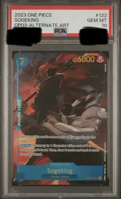 Sogeking SEC Alt Art PSA 10 - One Piece OP03-122 Pillars of Strength English - Image 1