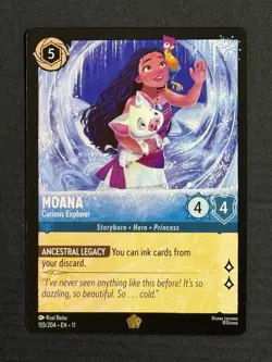 Disney Lorcana Moana Curious Explorer Legendary Non-foil Winterspell - Image 1