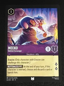Disney Lorcana Winterspell Meeko - Skittish Scrounger 46/204 NM - Image 1