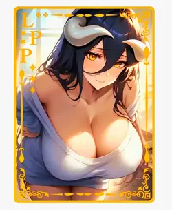 Waifu Anime Cards TCG | Overlord - Albedo [ METAL CARD ] LPP | Sexy Hentai Girl - Image 2