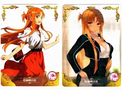 Goddess Story Waifu Card TCG | Asuna - Sword Art Online SAO | CARD SET | 2 cards - Image 1
