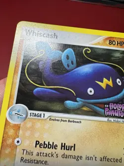 Whiscash 55/110 Reverse Holo Uncommon Stamped Holon Phantoms Pokemon Card NM - Image 3