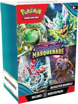 Twilight Masquerade Scarlet & Violet 6 Pack Booster Bundle Pokemon Cards TCG New - Image 1