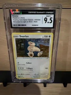 Snorlax 016/034 Trading Card Game Classic Holo CGC 9.5 - Image 3