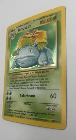 Pokemon Venusaur Holo Rare Base Set 15/102 100 HP Stage 2 Card - Image 2