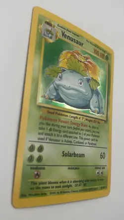 Pokemon Venusaur Holo Rare Base Set 15/102 100 HP Stage 2 Card - Image 3