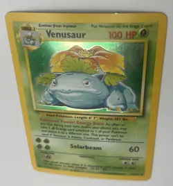 Pokemon Venusaur Holo Rare Base Set 15/102 100 HP Stage 2 Card - Image 5