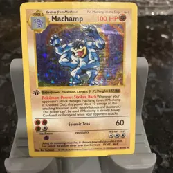 Machamp 8/102 1st Edition Shadowless Lightly Played WOTC Base Set Pokemon Card - Image 3