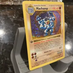Machamp 8/102 1st Edition Shadowless Lightly Played WOTC Base Set Pokemon Card - Image 4