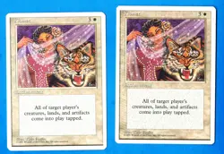 Kismet 1995 MTG 4th Edition White Uncommon Enchantment LP X 2 Stasis Deck - Image 1