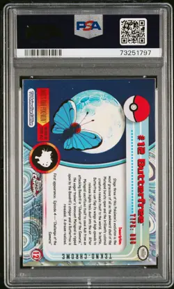 2000 TOPPS CHROME POKEMON T.V. TEKNO BUTTERFREE #12 PSA 9 - Image 2