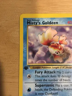 Pokemon TCG Misty's Goldeen Gym Heroes 1st Edition 85/132 Basic 40 HP English - Image 2
