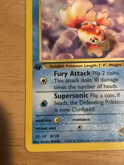 Pokemon TCG Misty's Goldeen Gym Heroes 1st Edition 85/132 Basic 40 HP English - Image 3