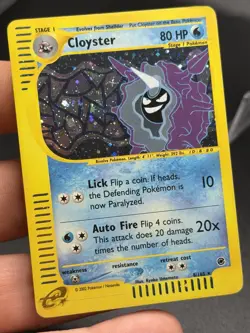 Pokemon Cloyster Expedition Base Set Holo Rare 8/165 English Card MP EU3 - Image 2