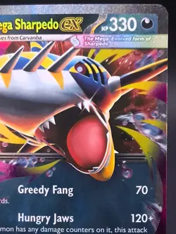 Pokemon TCG Mega Sharpedo ex 061/094 Phantasmal Flames Double Rare Pack Fresh NM - Image 2
